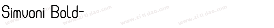 Simvoni Bold字体转换